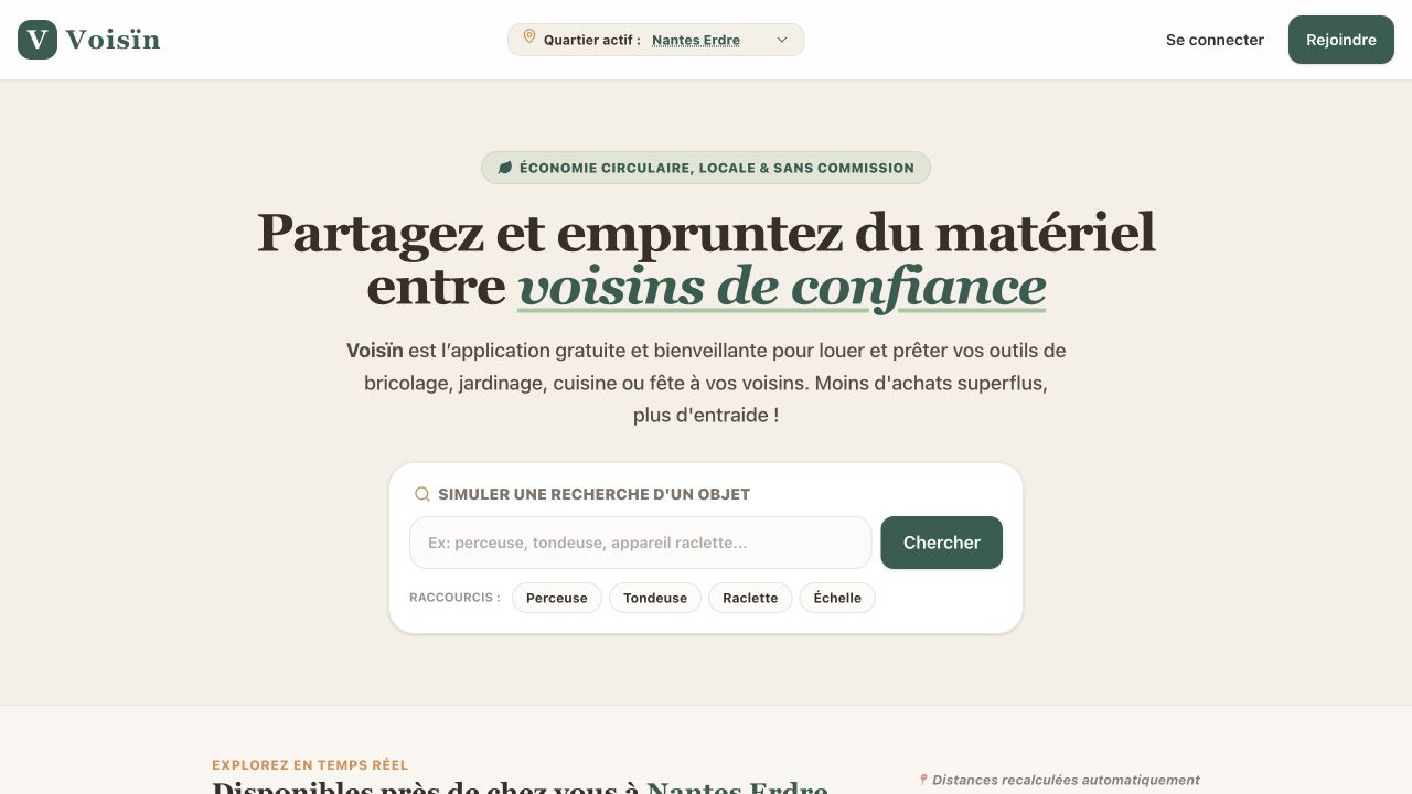 Aperçu du projet Voisïn